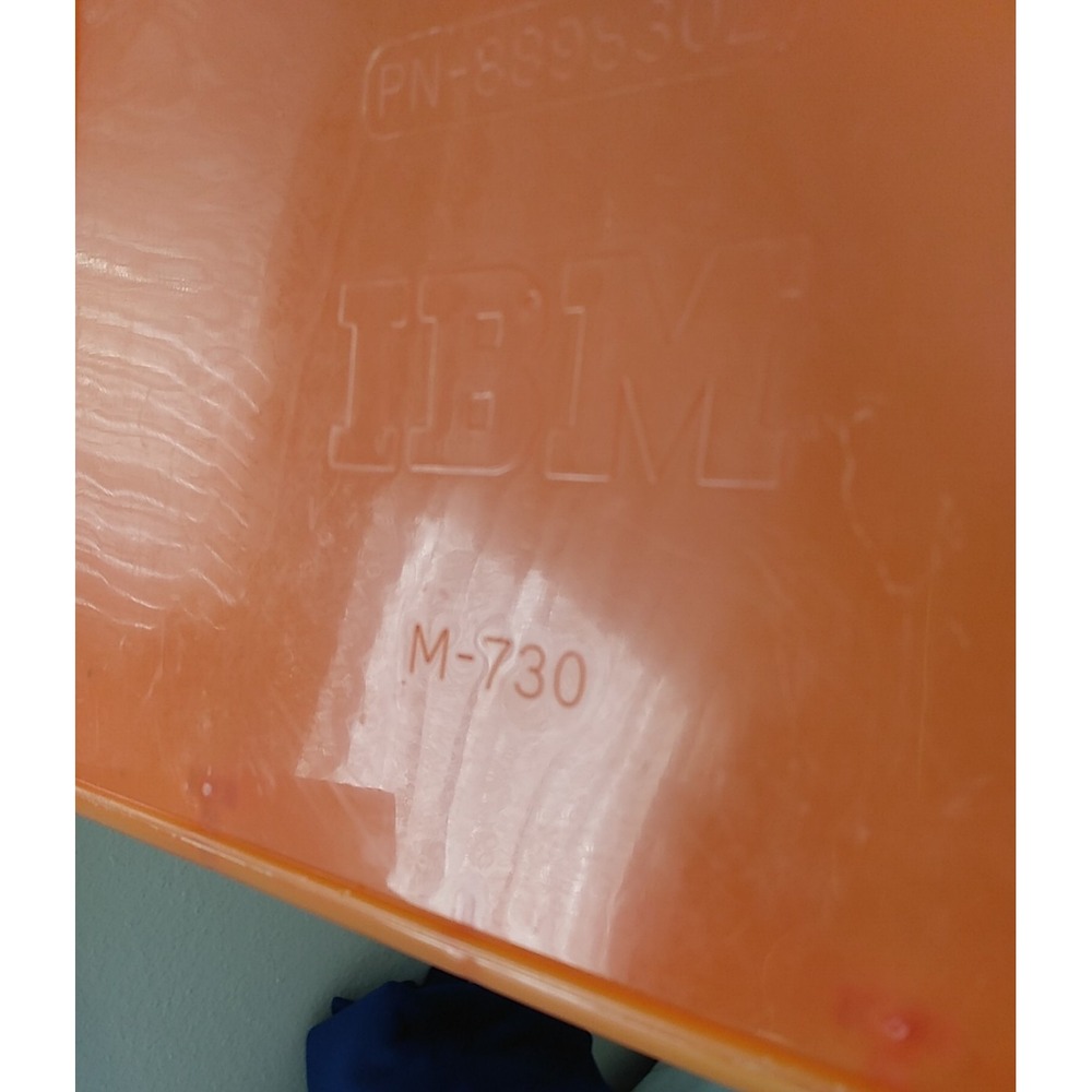 Vintage IBM Plastic Box Computer Storage Orange Rare - Picture 13 of 15
